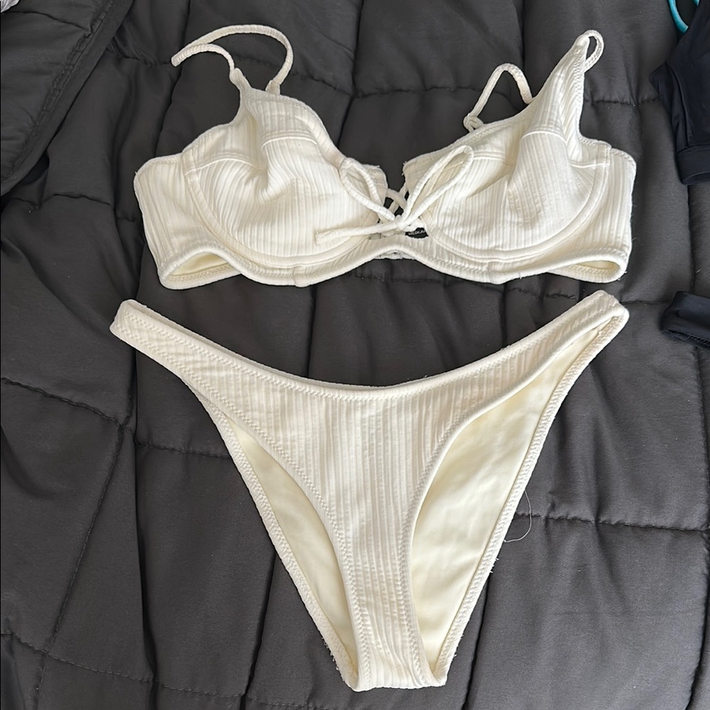 Triangl Swimwear Ivory Bikini Set